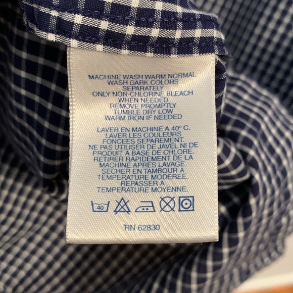 Land’s End Men’s button-down, Size L w/ neck size 16-16 1/2. - Picture 9 of 14